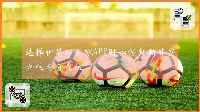 选择世界杯买球APP时如何判断其安全性与可靠性？
